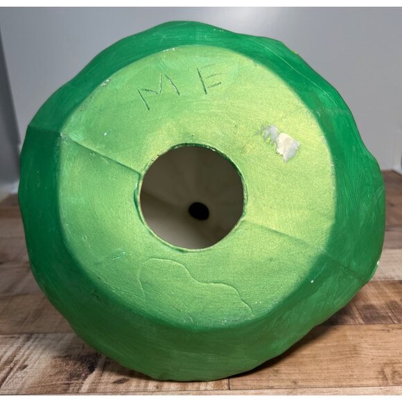 Vintage 1960 Hand-Painted Ceramic Southern Belle Figurine In Green & White Dress - Picture 6 of 6